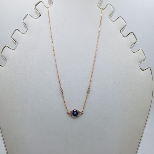 ROSE GOLD CHAIN WITH ADOREABLE EVIL-EYE PENDANT