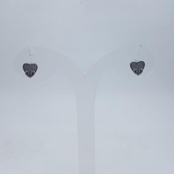 925 STERLING SILVER HEART SHAPE STUDS