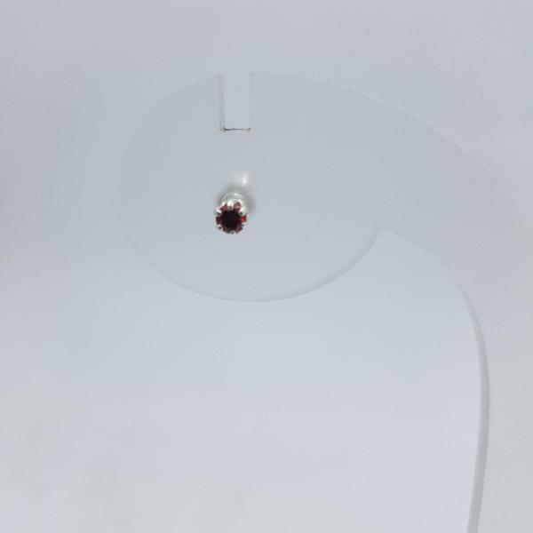 SILVER RED COLOR STUDS FOR LADIES 