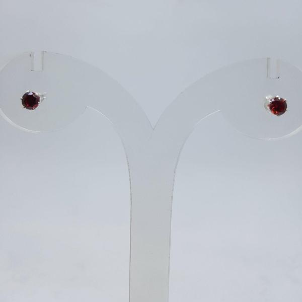 SILVER RED COLOR STUDS FOR LADIES 