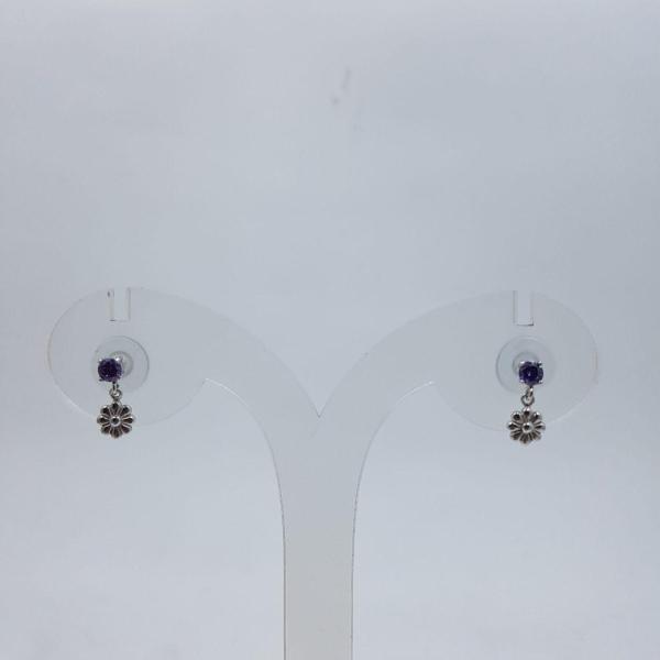 SILVER FLOWER STYLE EARRINGS