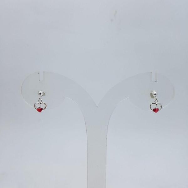 925 SILVER EARRINGS IN HEART SHAPE