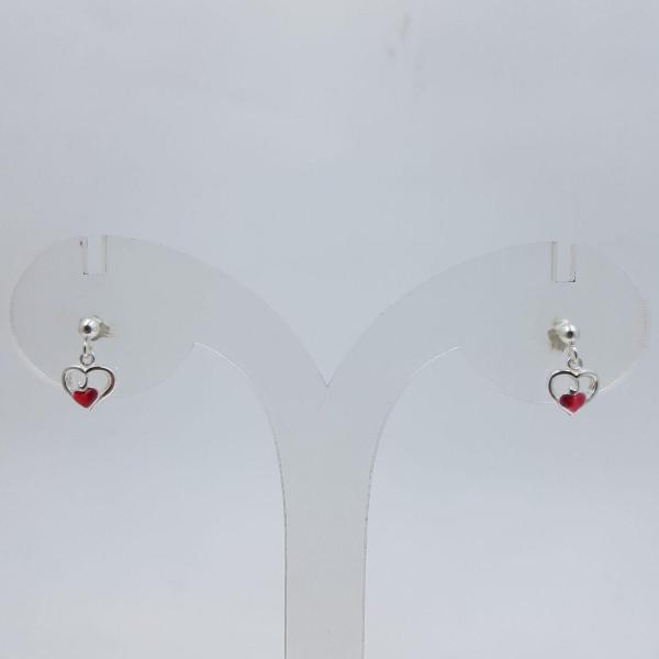 925 SILVER EARRINGS IN HEART SHAPE