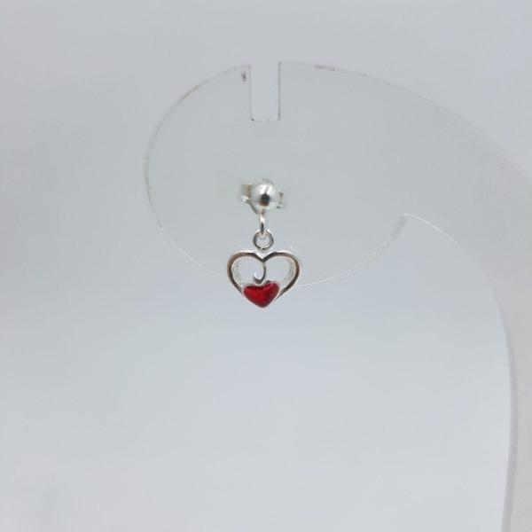 925 SILVER EARRINGS IN HEART SHAPE