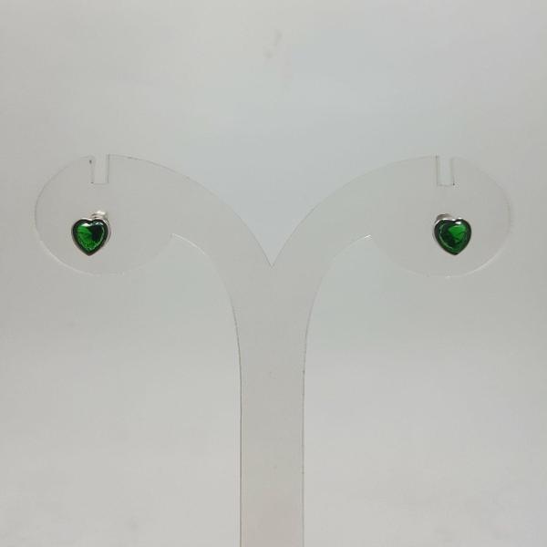 BEAUTIFUL SILVER GREEN STUDS