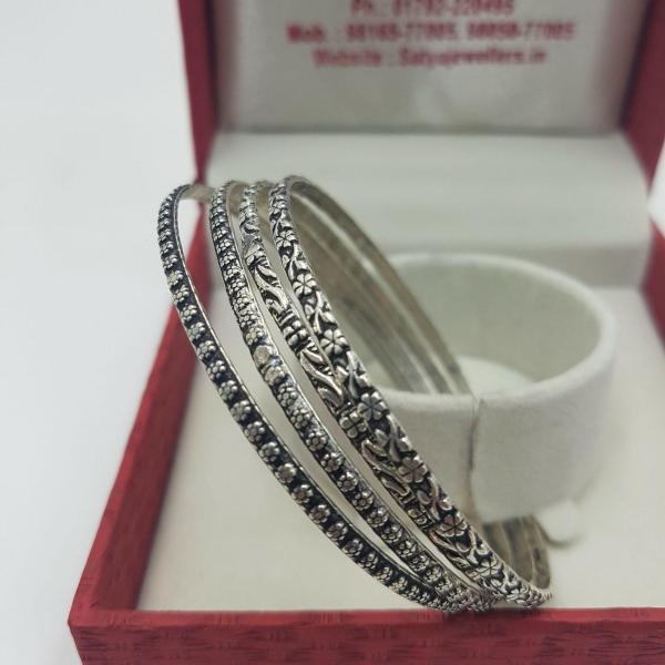 SILVER BANGLE (PAIR)