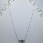 STERLING SILVER EVIL-EYE CHAIN IN DARK BLUE COLOR