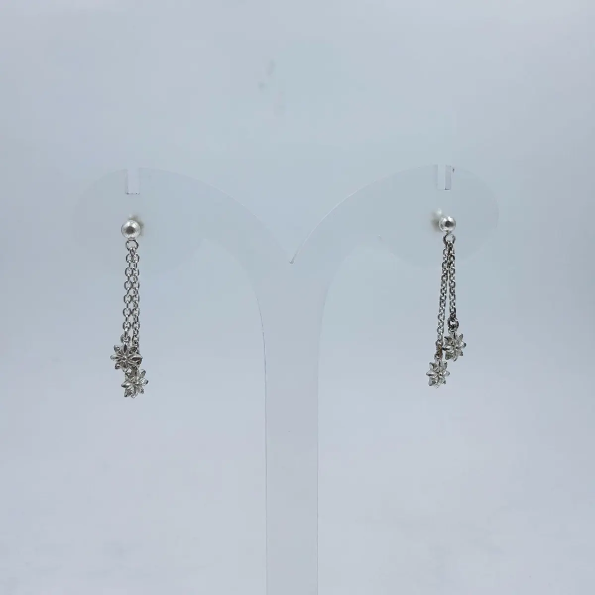 STERLING SILVER KANTA PAIR IN FLOWERS SHAPE