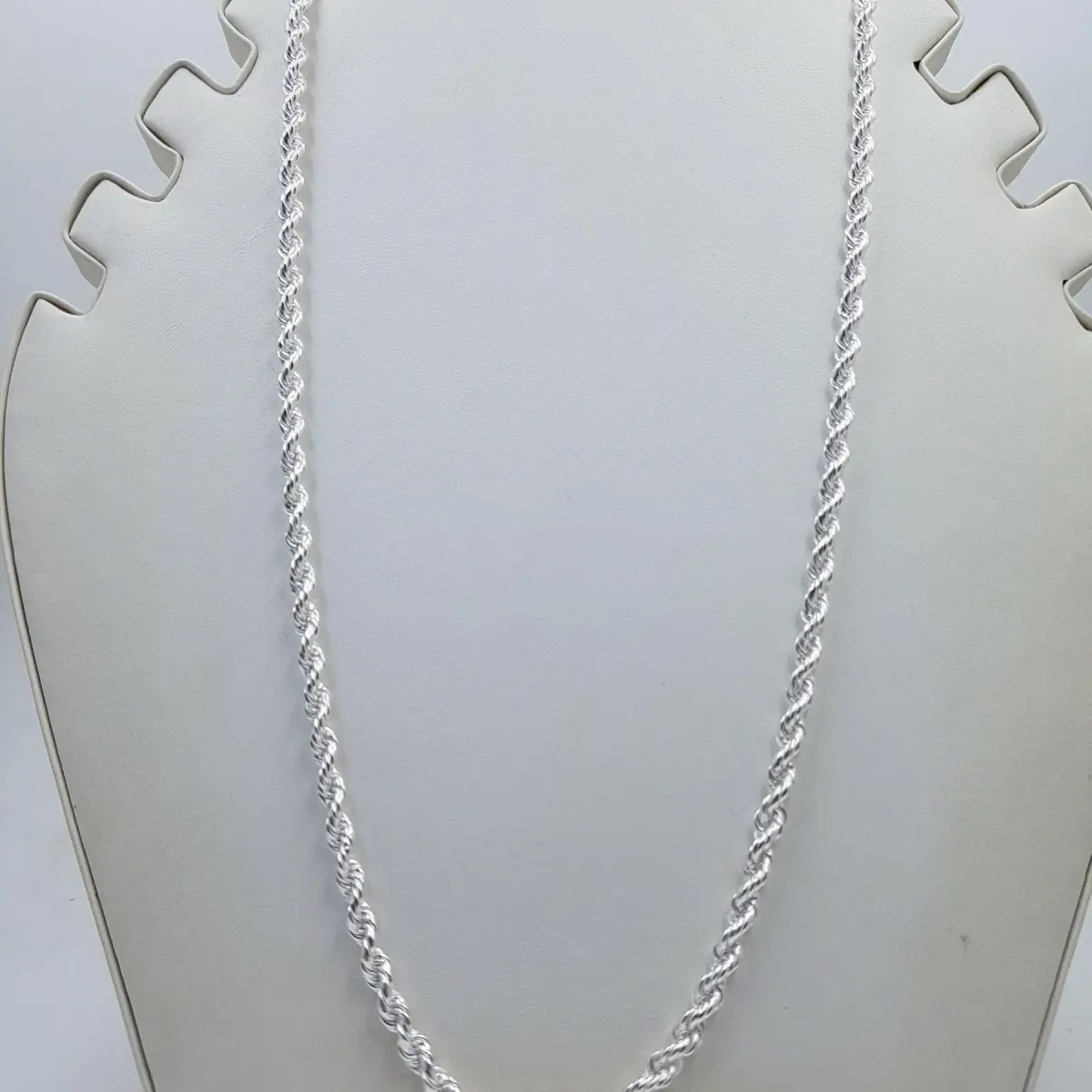 925 STERLING SILVER CHAIN WITH ROPE DESIGN 