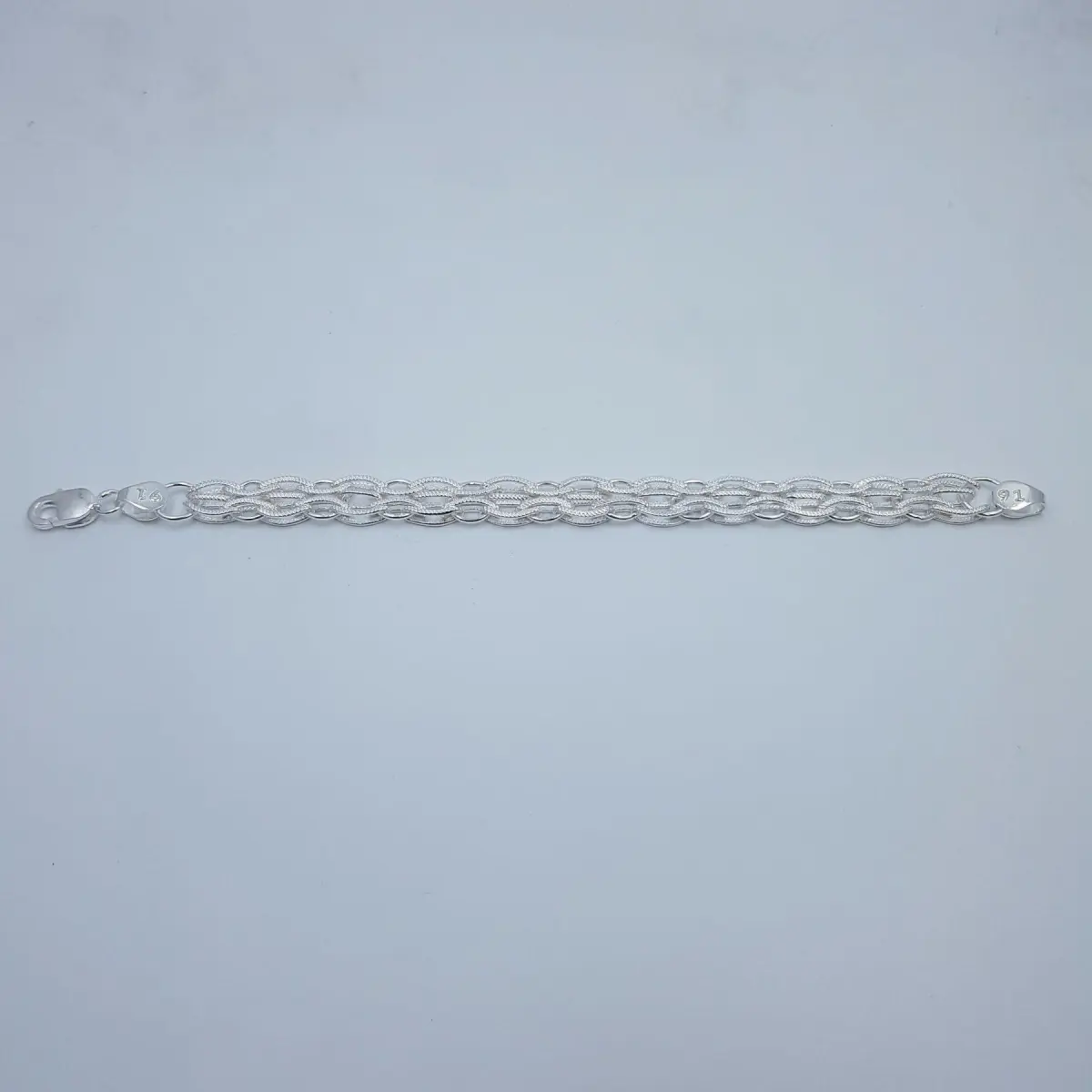 STERLING SILVER RHODIUM POLISH BRACELET FOR GENTS