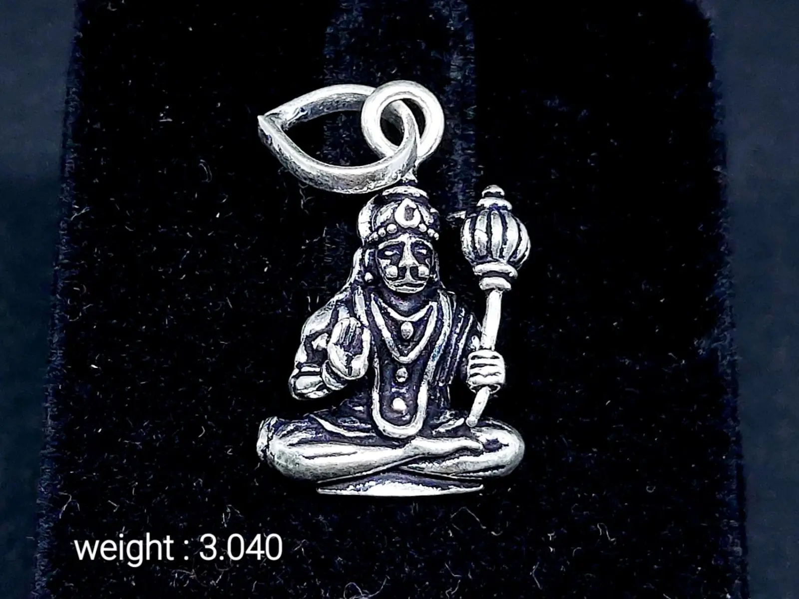 925 Sterling Silver God Hanuman Pendant