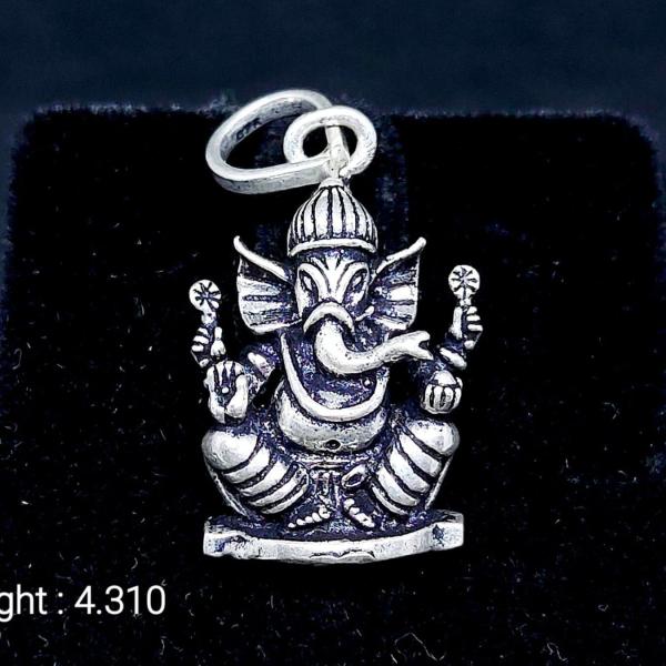 925 Sterling Silver God Ganesha Pendant