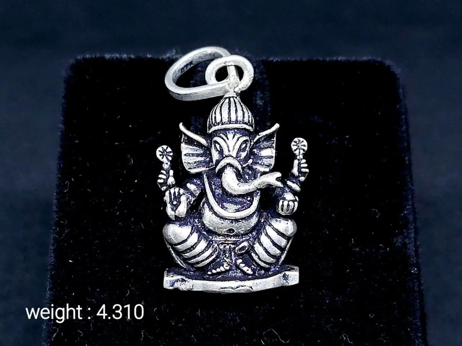 925 Sterling Silver God Ganesha Pendant