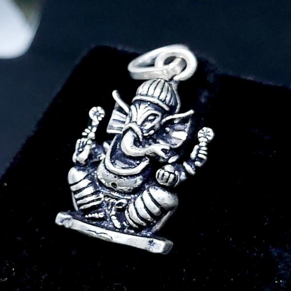 925 Sterling Silver God Ganesha Pendant