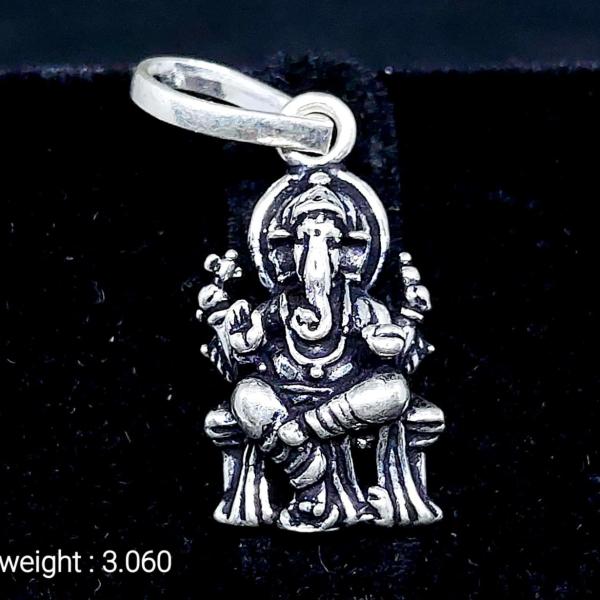 925 Sterling Silver God Ganesha Pendant