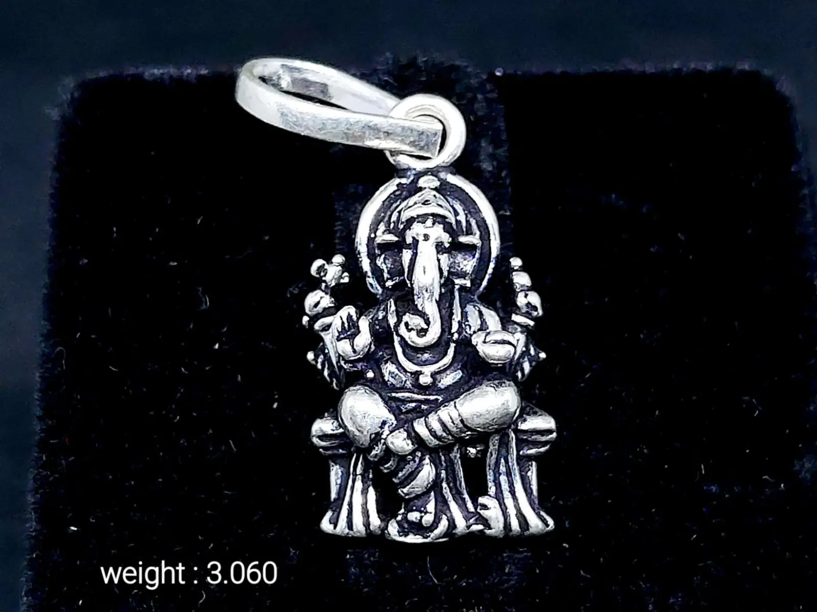 925 Sterling Silver God Ganesha Pendant