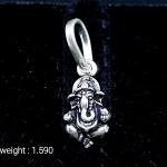 925 Sterling Silver God Ganesha Pendant