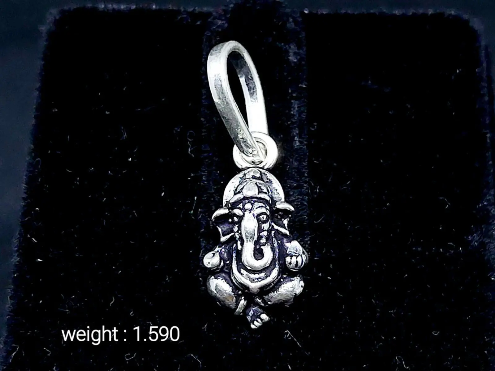 925 Sterling Silver God Ganesha Pendant