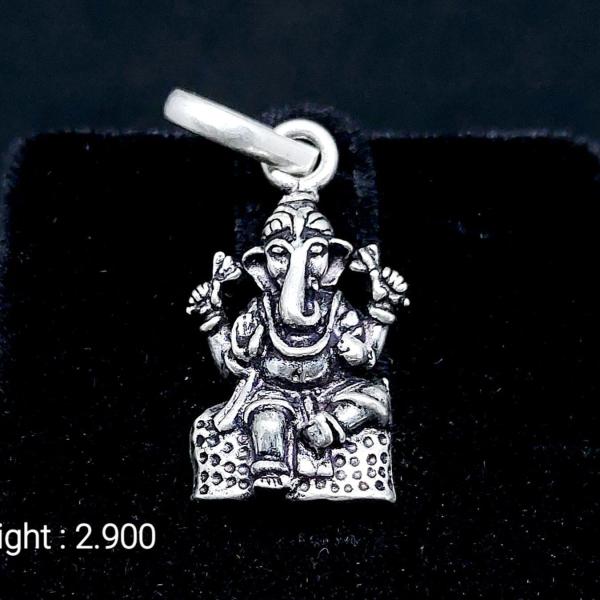 925 Sterling Silver God Ganesha Pendant