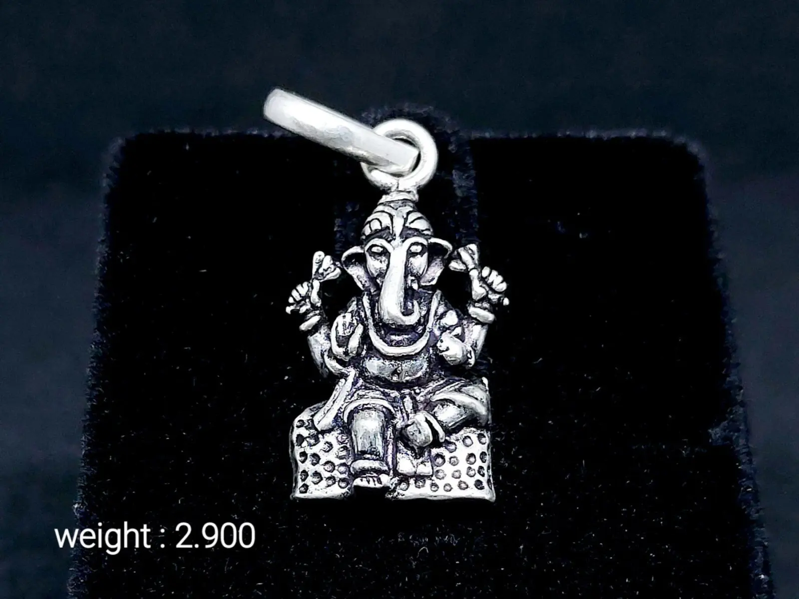 925 Sterling Silver God Ganesha Pendant