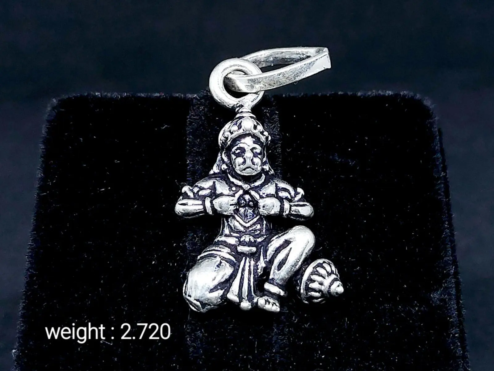 925 Sterling Silver God Hanuman Pendant