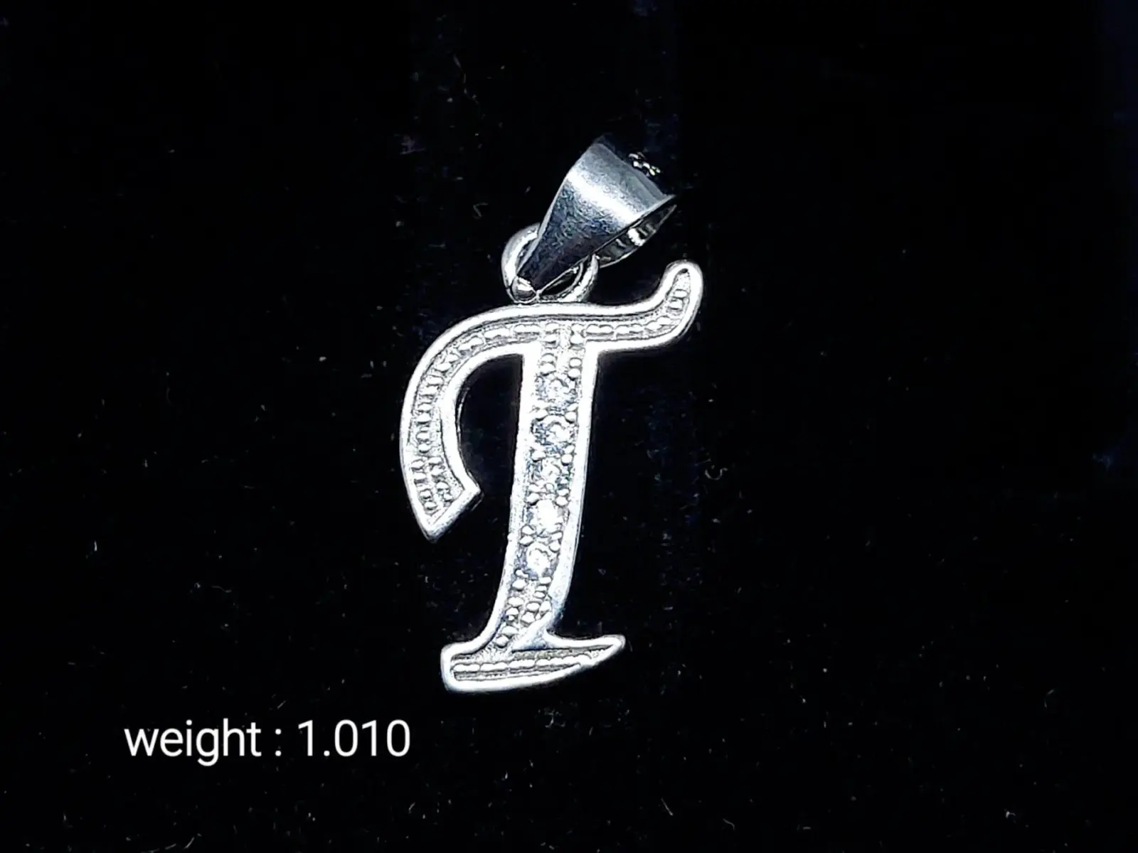 925 Sterling Silver Pendant In T Alphabet