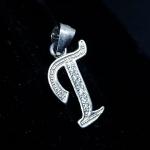 925 Sterling Silver Pendant In T Alphabet