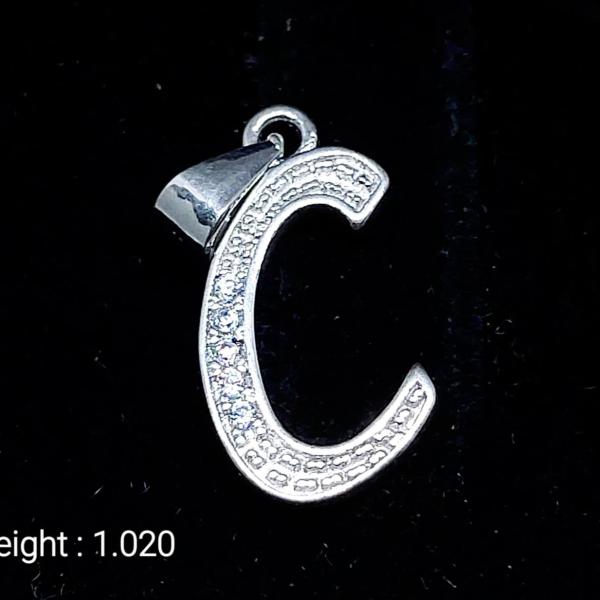 925 Sterling Silver Pendant In C Alphabet