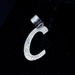 925 Sterling Silver Pendant In C Alphabet