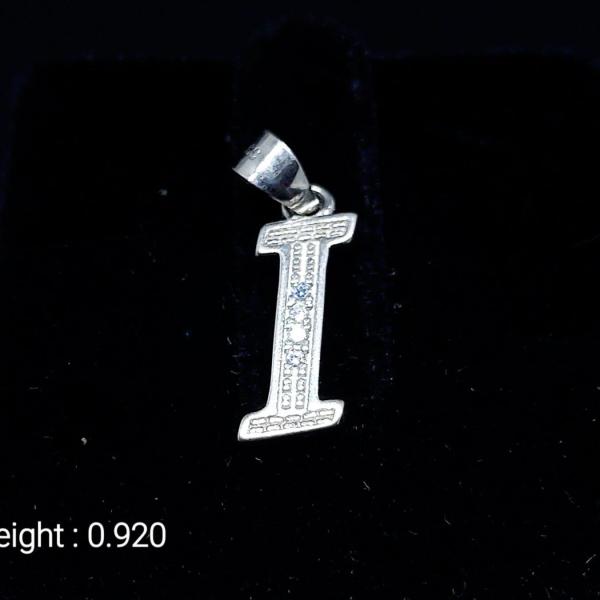 925 Sterling Silver Pendant In I Alphabet