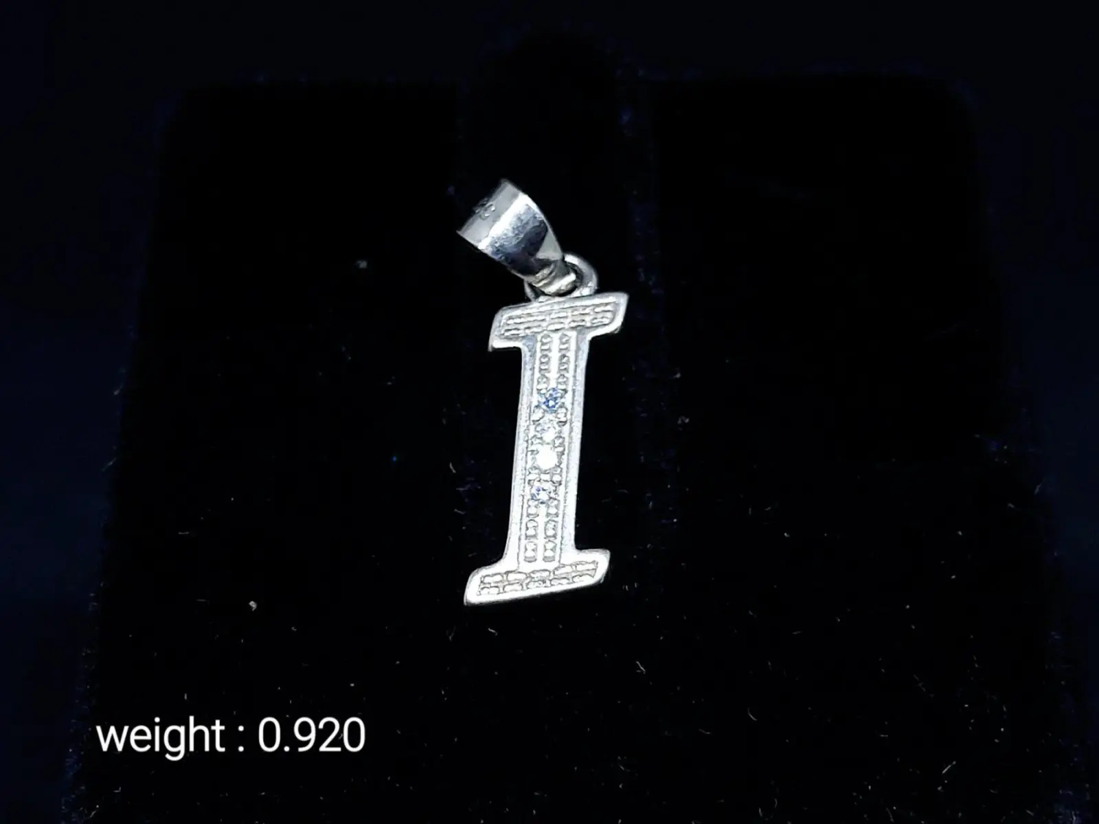 925 Sterling Silver Pendant In I Alphabet