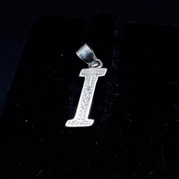 925 Sterling Silver Pendant In I Alphabet