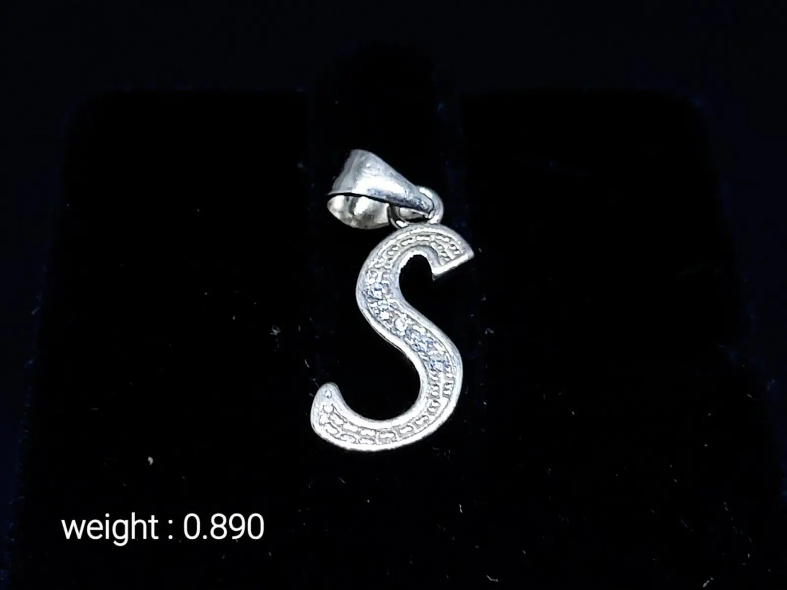 925 Sterling Silver Pendant In S Alphabet