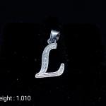 925 Sterling Silver Pendant In L Alphabet