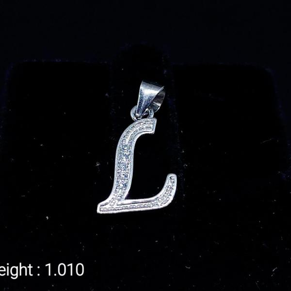 925 Sterling Silver Pendant In L Alphabet