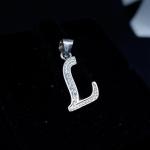 925 Sterling Silver Pendant In L Alphabet