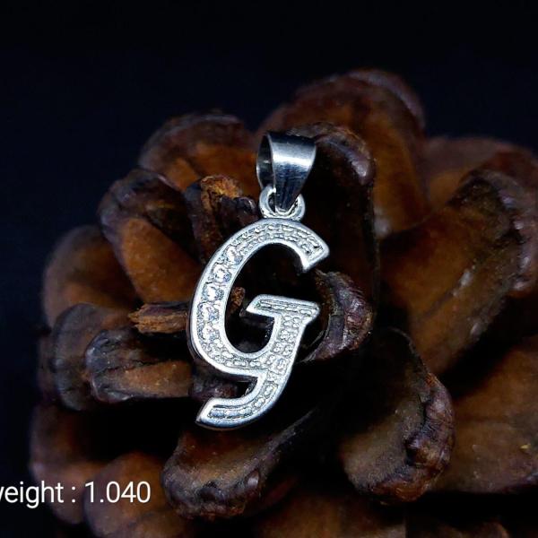 925 Sterling Silver Pendant In G Alphabet