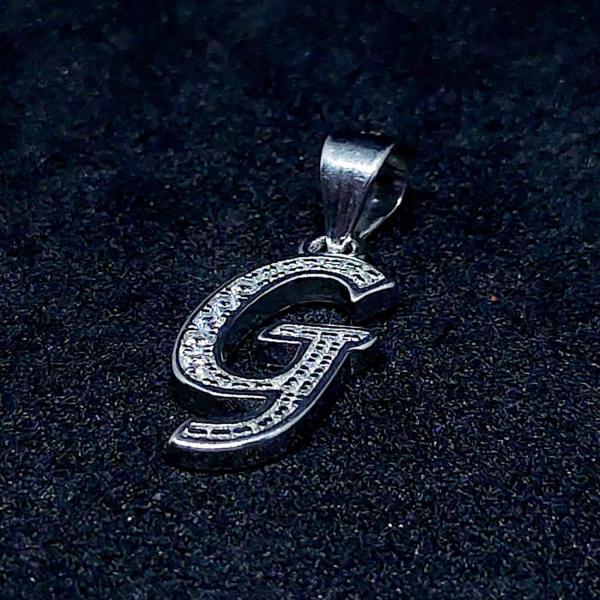 925 Sterling Silver Pendant In G Alphabet