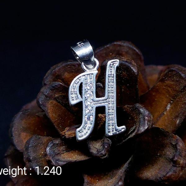 925 Sterling Silver Pendant In H Alphabet