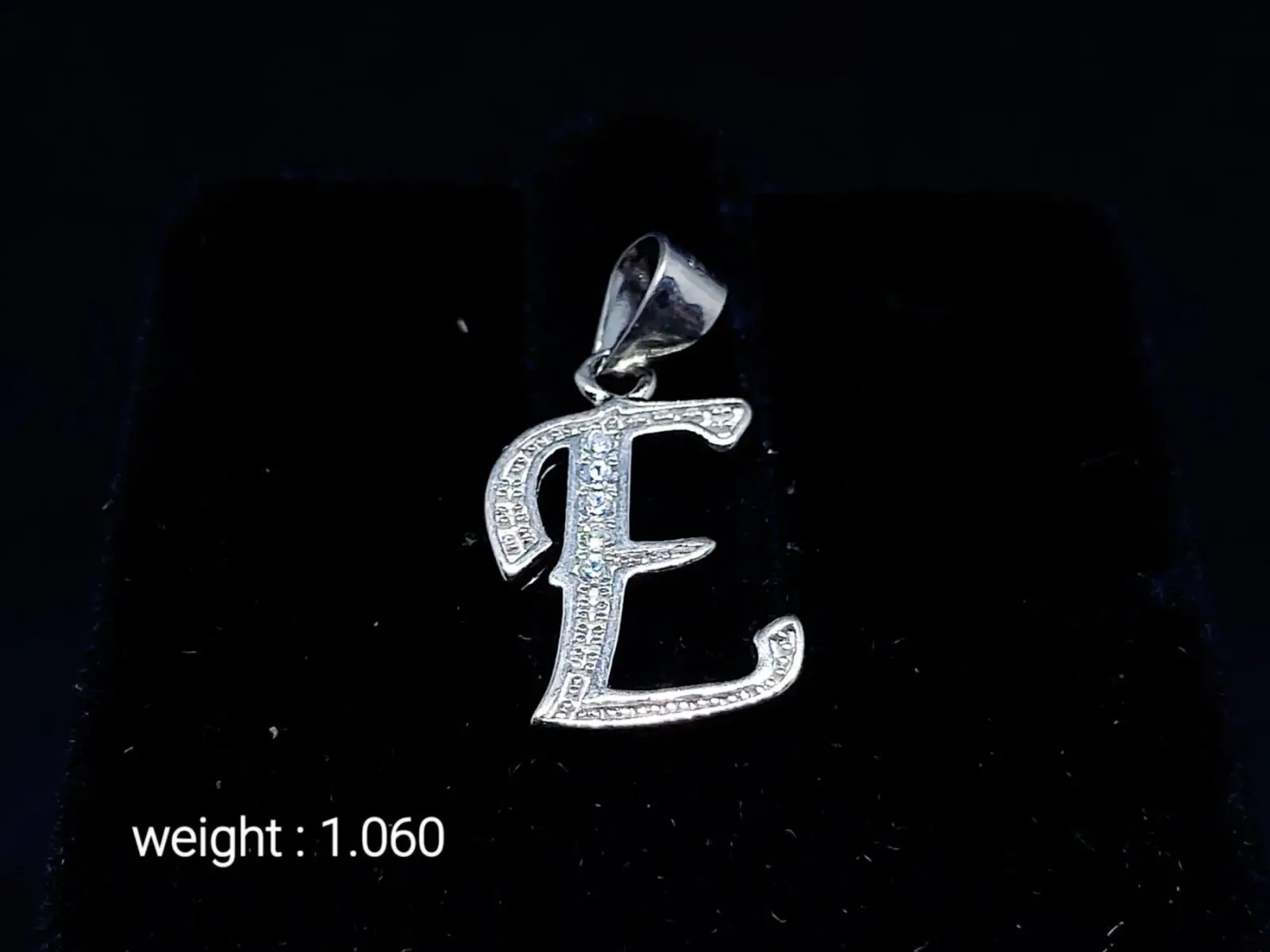 925 Sterling Silver Pendant In E Alphabet