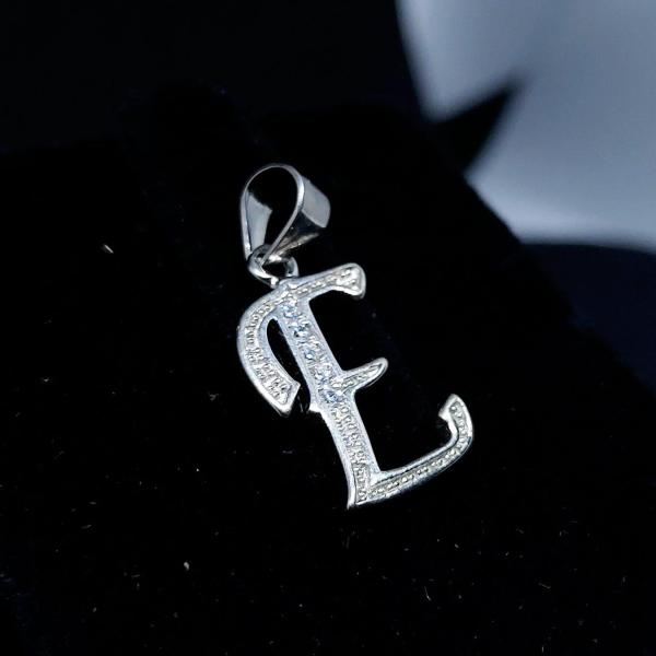 925 Sterling Silver Pendant In E Alphabet