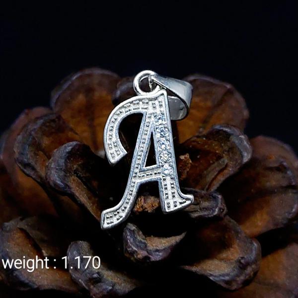 925 Sterling Silver Pendant In A Alphabet