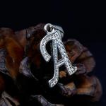 925 Sterling Silver Pendant In A Alphabet
