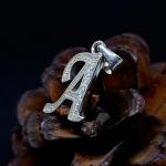 925 Sterling Silver Pendant In A Alphabet