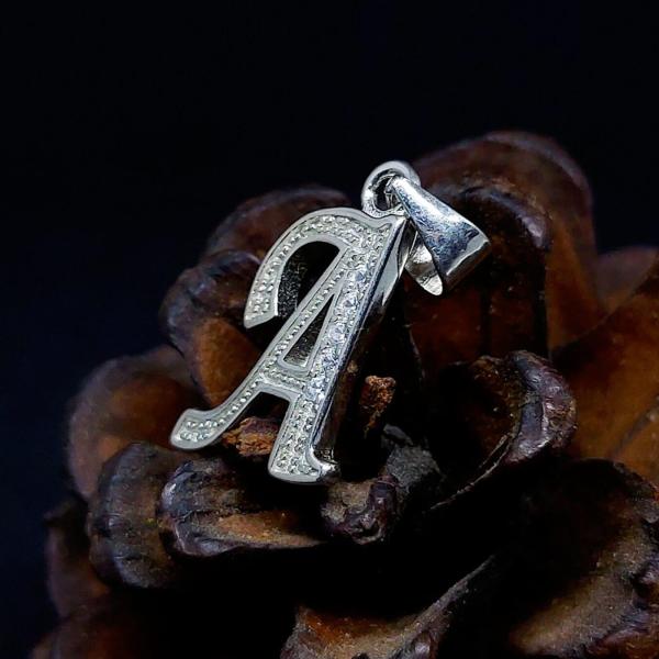 925 Sterling Silver Pendant In A Alphabet