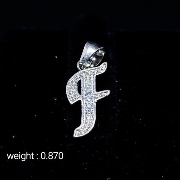 925 Sterling Silver Pendant In F Alphabet