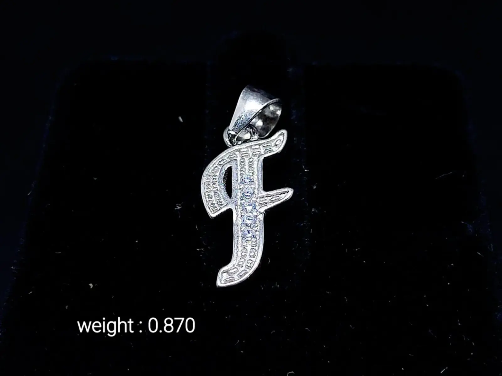 925 Sterling Silver Pendant In F Alphabet