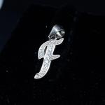 925 Sterling Silver Pendant In F Alphabet
