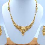 Gold Set ( Necklace with Jhale )