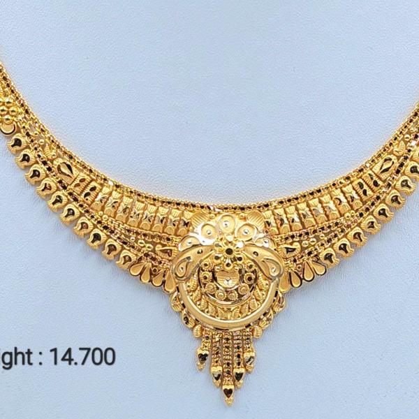 Gold Set ( Necklace with Jhale )